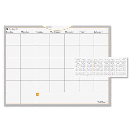 AW502028 WallMates Self-Adhesive Dry Erase Monthly Planning Surface, 24 x 18