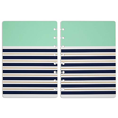 TUL® Discbound Notebook Covers, Junior Size, Mint Stripes, Pack of 2 Covers