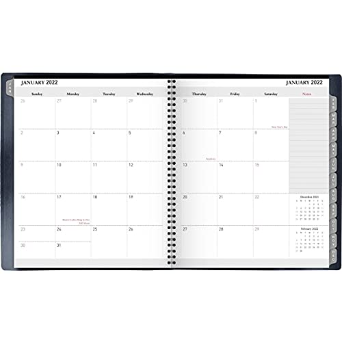 Office Depot® Brand 13-Month Monthly Planner, 9" x 11", Navy, January 2022 To January 2023, OD710717