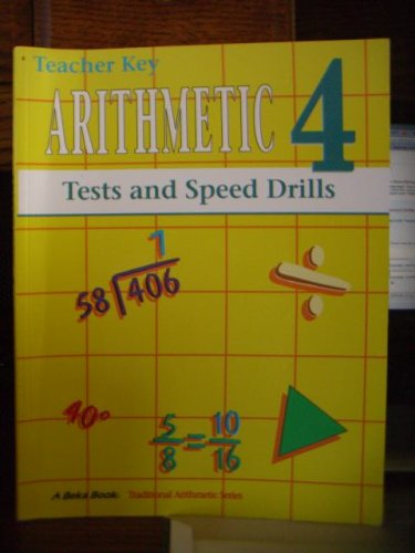 Arithmetic 4 Test and Speed Drills Teacher Key