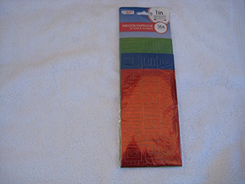 Cosco indoor Outdoor Letter and Number's Assorted Colors: Green, Blue, Red 384 Characters