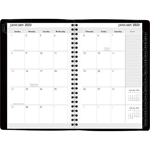 Office Depot® Brand Weekly/Monthly Appointment Book, 5" x 8", Black, January To December 2023, OD711300