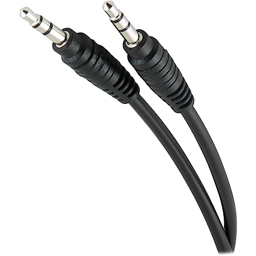 ATIVA® 3.5mm Auxiliary Audio Cable, 6’, Black, 26917