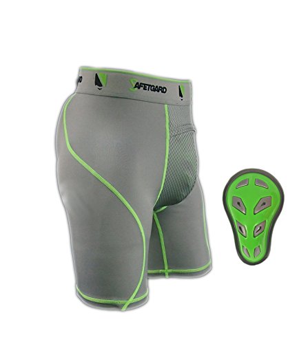 SafeTGard New Ultra Series PeeWee Boxer with Cage Cup in Neon - Ages 4-7
