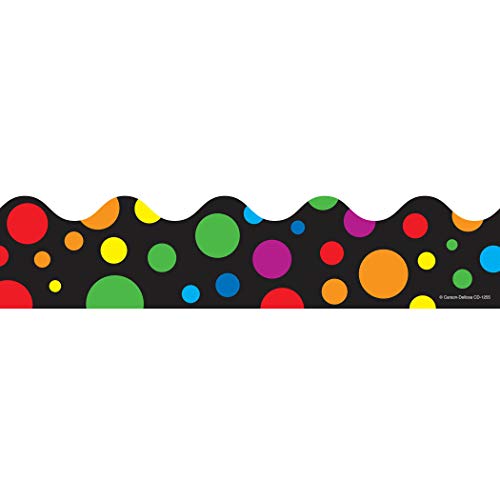 Carson Dellosa Scalloped Bulletin Board Border—Border for Bulletin Board Decorations, Desks, Locker Displays, Homeschool or Classroom Décor