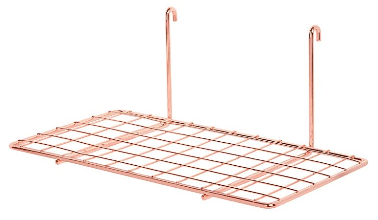 Realspace Rose Gold Wire Hanging Organizer System, Shelf Attachment