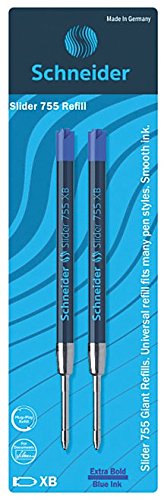 Schneider Slider 755 XB Refill (Pack of 2) (Blue) (175693)