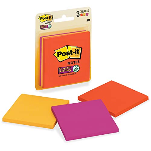 3M 3321Ssan Super Sticky Pads, 3-Inch X3-Inch, 3 Pd/Pk, 45 Sh/Pd, Marrakesh