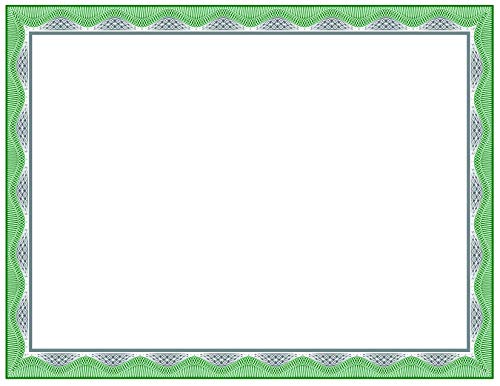 Geographics Green Award Certificates, 8.5 x 11 Inches, Silver Foil, 15-Sheet Pack (48763)