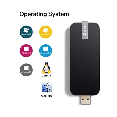 TP-Link |1300Mbps USB Wifi Adapter | Dual Band MU-MIMO Wireless Network Dongle with Foldable High Gain Antenna for PC | Works with Windows and Mac OS (Archer T4U V3