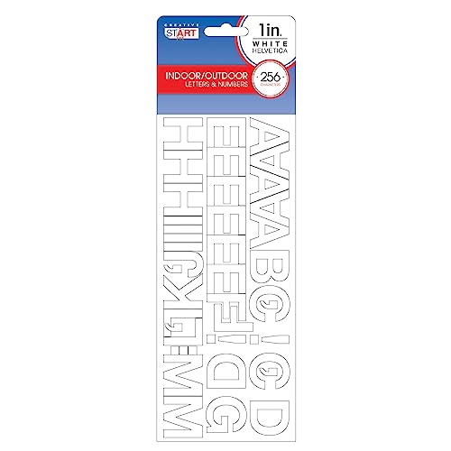 Cosco(R) Vinyl Peel Stick Letters And Numbers, 1in., Helvetica, White