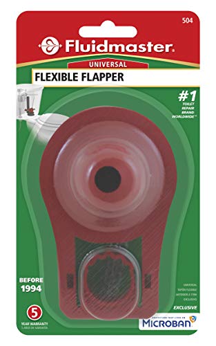 Fluidmaster 504 2-Inch Universal Chlorine Resistant, Long Lasting Flexible Frame Toilet Flapper , Red