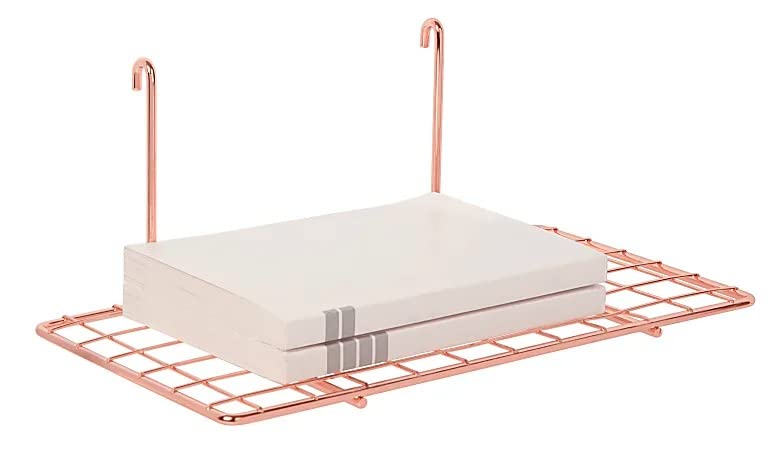 Realspace Rose Gold Wire Hanging Organizer System, Shelf Attachment