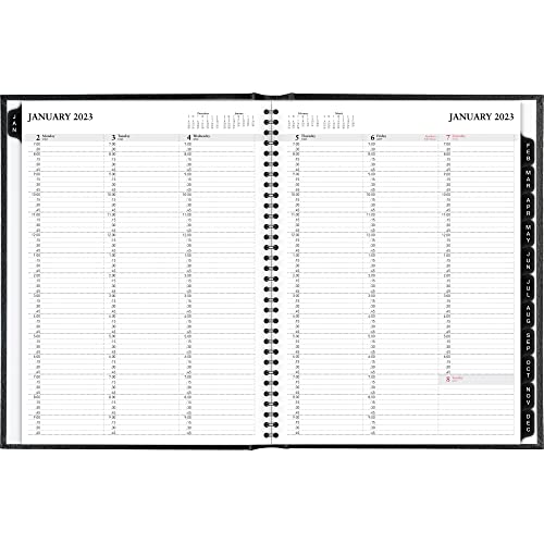 Office Depot® Brand Weekly Appointment Book, 8" x 11", Black, January To December 2023, OD711000