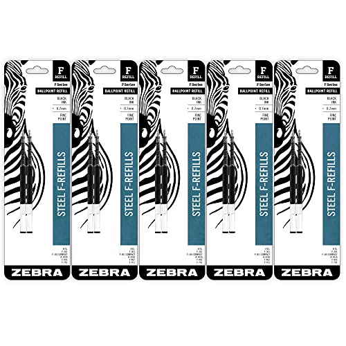 Zebra Pen F-Series Ballpoint Stainless Steel Pen Refill