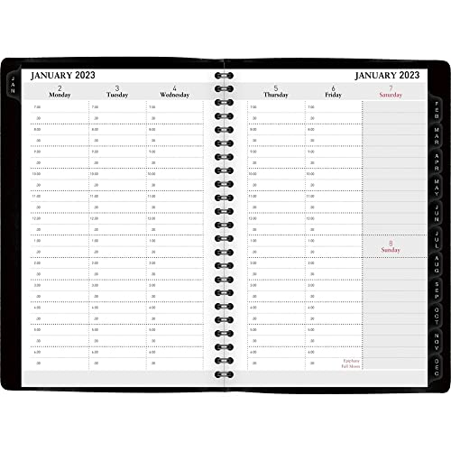 Office Depot® Brand Weekly/Monthly Appointment Book, 5" x 8", Black, January To December 2023, OD711300