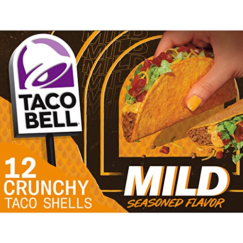 Taco Bell Mild Crunchy Seasoned Flavor Taco Shells, 12 ct Box