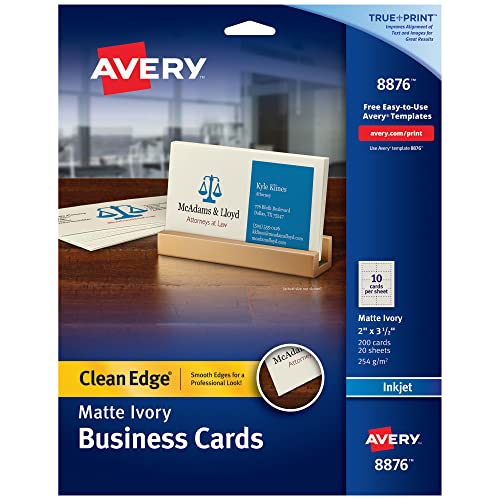 Avery Printable Business Cards, Inkjet Printers