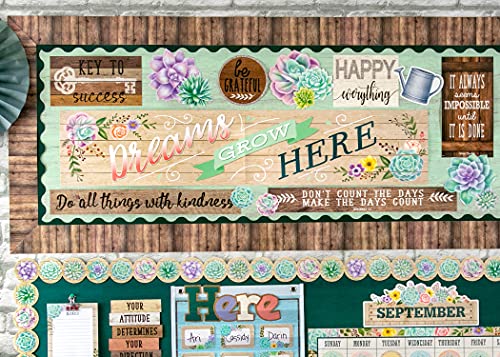 Teacher Created Resources Rustic Bloom Dreams Grow Here Banner