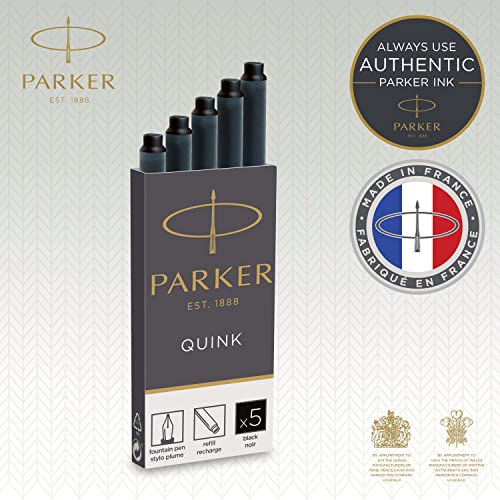 Parker Quink Fountain Pen Refills, Long Cartridges