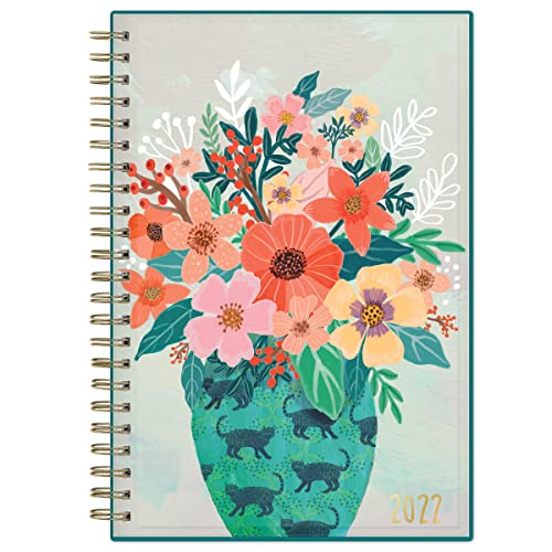 Blue Sky™ Mia Charro Weekly/Monthly Planner, 5" x 8", Floral Vase, January To December 2022, 133837