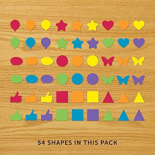 Astrobrights® Assorted Die Cut Shapes, Assorted, Set of 54 Shapes