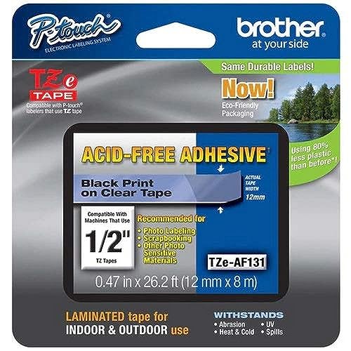 Brother Genuine P-touch TZE-MQG35 Tape, 1/2" (0.47") Wide Standard Laminated Tape, White on Lime Green, Laminated for Indoor or Outdoor Use, Water-Resistant, 0.47" x 16.4' (12mm x 5M), TZEMQG35