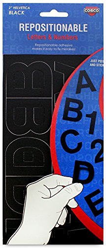 Creative Start Repositionable Adhesive Sign Letter, Black (098195)