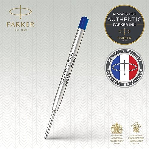 Parker QUINKflow Ballpoint Pen Ink Refill, Fine Tip, Blue