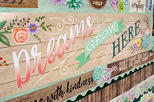 Teacher Created Resources Rustic Bloom Dreams Grow Here Banner