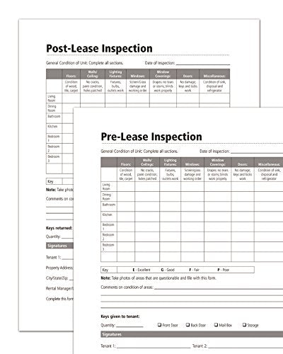Adams Pre-Lease and Post-Lease Inspections, Forms and Instructions (LF603)