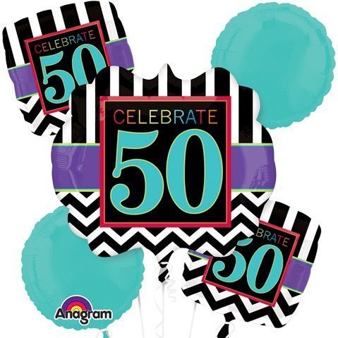 Anagram Birthday Celebration 50 Bouquet of Balloons (5pc)