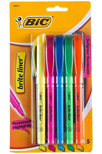 Brite Liner Bic Chisel Ye Size 5pk Bic Chisel Tip Yellow 5pk 5pk