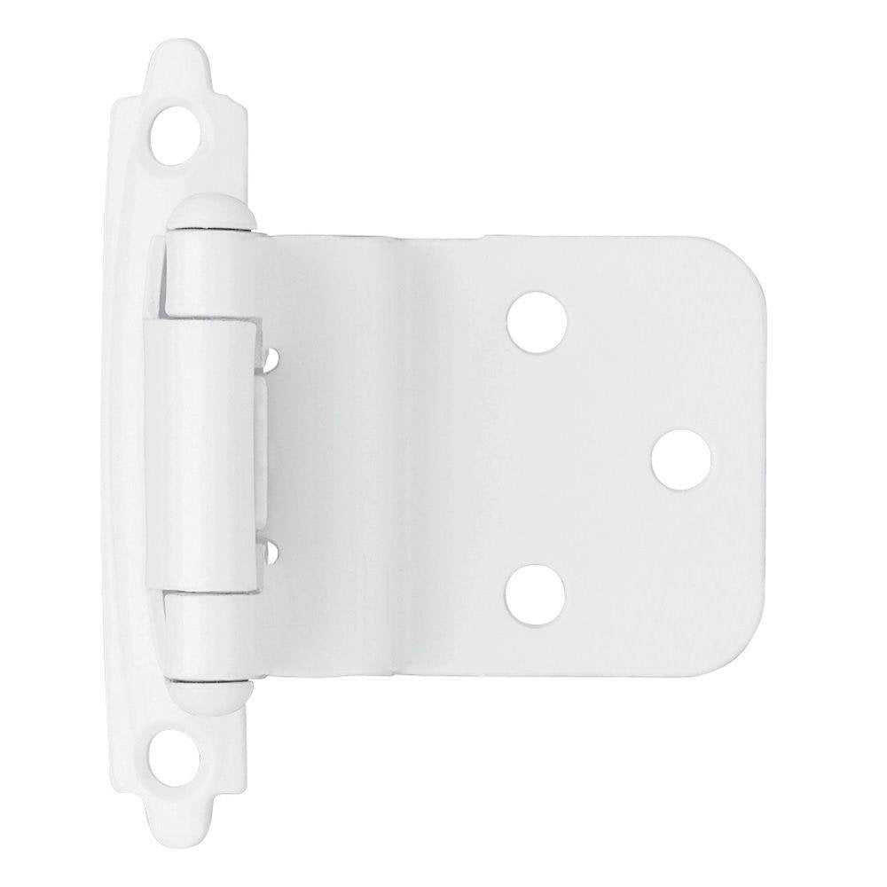 Liberty Hardware White 3/8 in. Self-Closing Inset Hinge