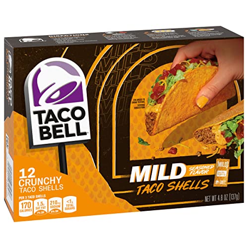 Taco Bell Mild Crunchy Seasoned Flavor Taco Shells, 12 ct Box