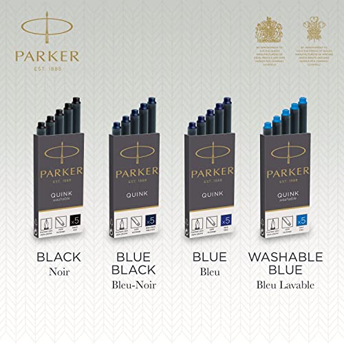 Parker Quink Fountain Pen Refills, Long Cartridges