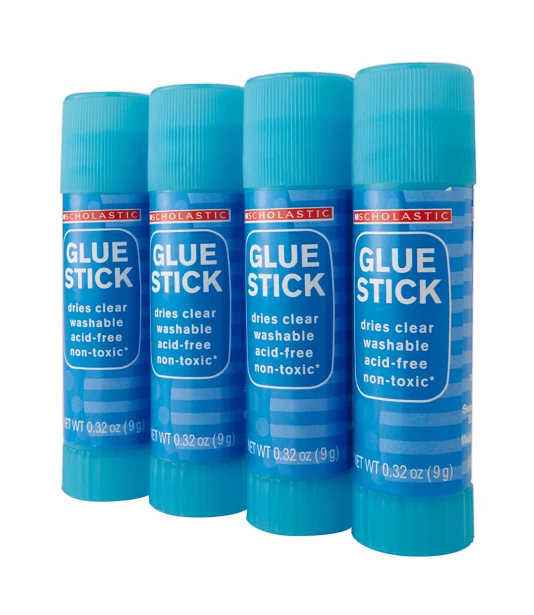 Scholastic Glue Sticks 4 Pack Blue Gel