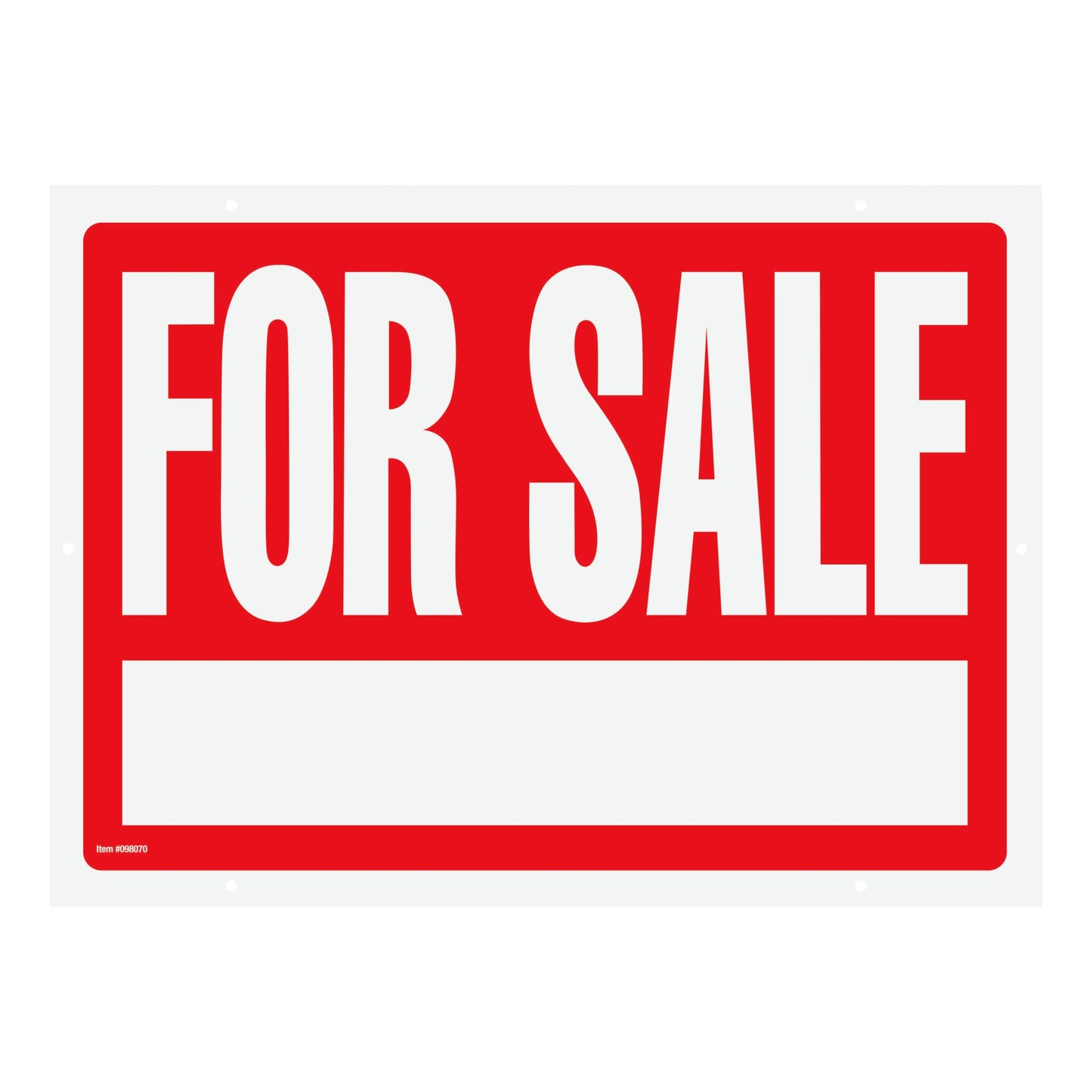 Cosco For Sale Sign Kit with 1 1/2" Letters, Two-Sided, 16" x 22 1/2", Red Sign with White Text (098070)