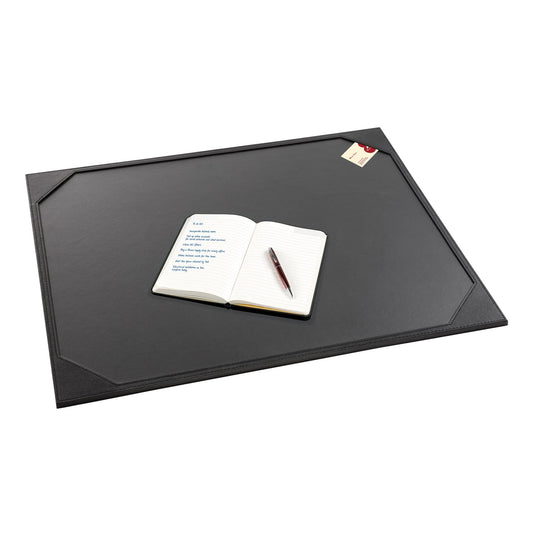 Realspace™ Modern Classic Desk Pad, 19" x 24", Black