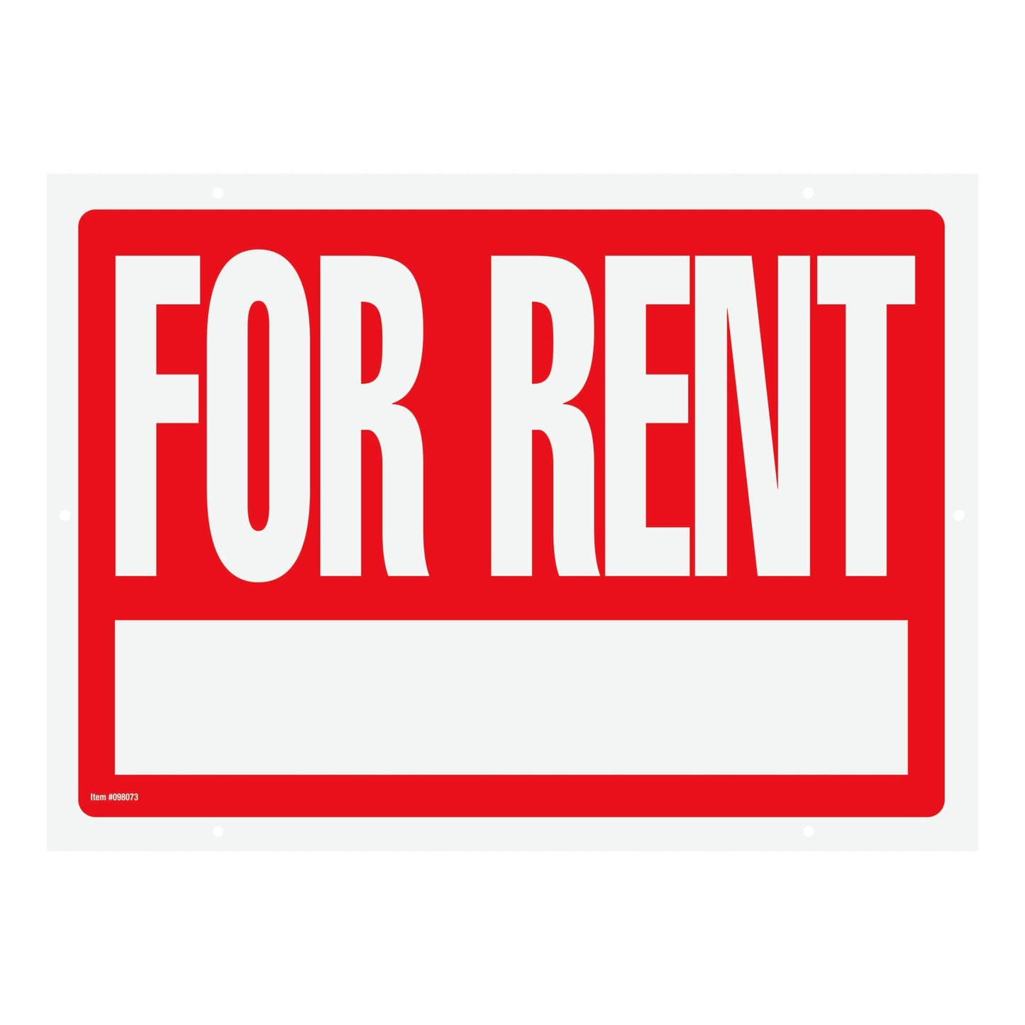 Cosco Sign and Stake Kit, FOR RENT, 2-Sided, 6" x 17", Red (098073)