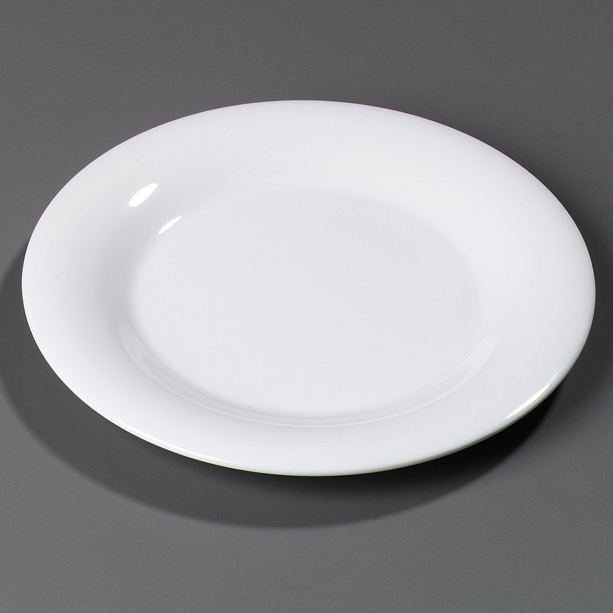 Carlisle FoodService Products 3301002 Sierrus Wide Rim Melamine Dinner Plates, 10.5", White (Pack of 12)