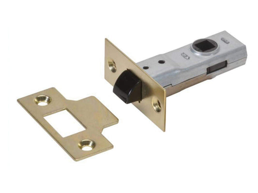 UNION Y2600 Polished Brass Essentials Tubular Latch Visi 65mm 2.5in