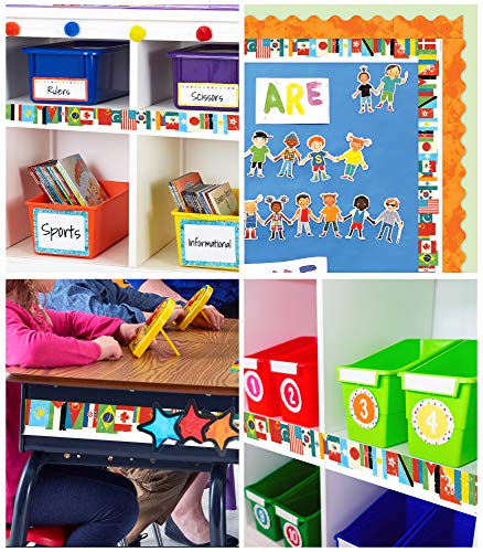 Carson Dellosa Straight Bulletin Board Border—Border for Bulletin Board Decorations, Desks, Locker Displays, Homeschool or Classroom Décor