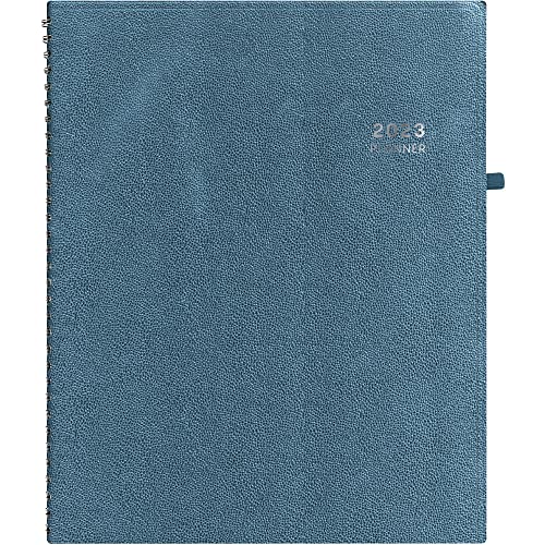Blue Sky™ Weekly/Monthly Aligned Planner, 8-1/2"x 11", Steel Blue, January To December 2023, 132332