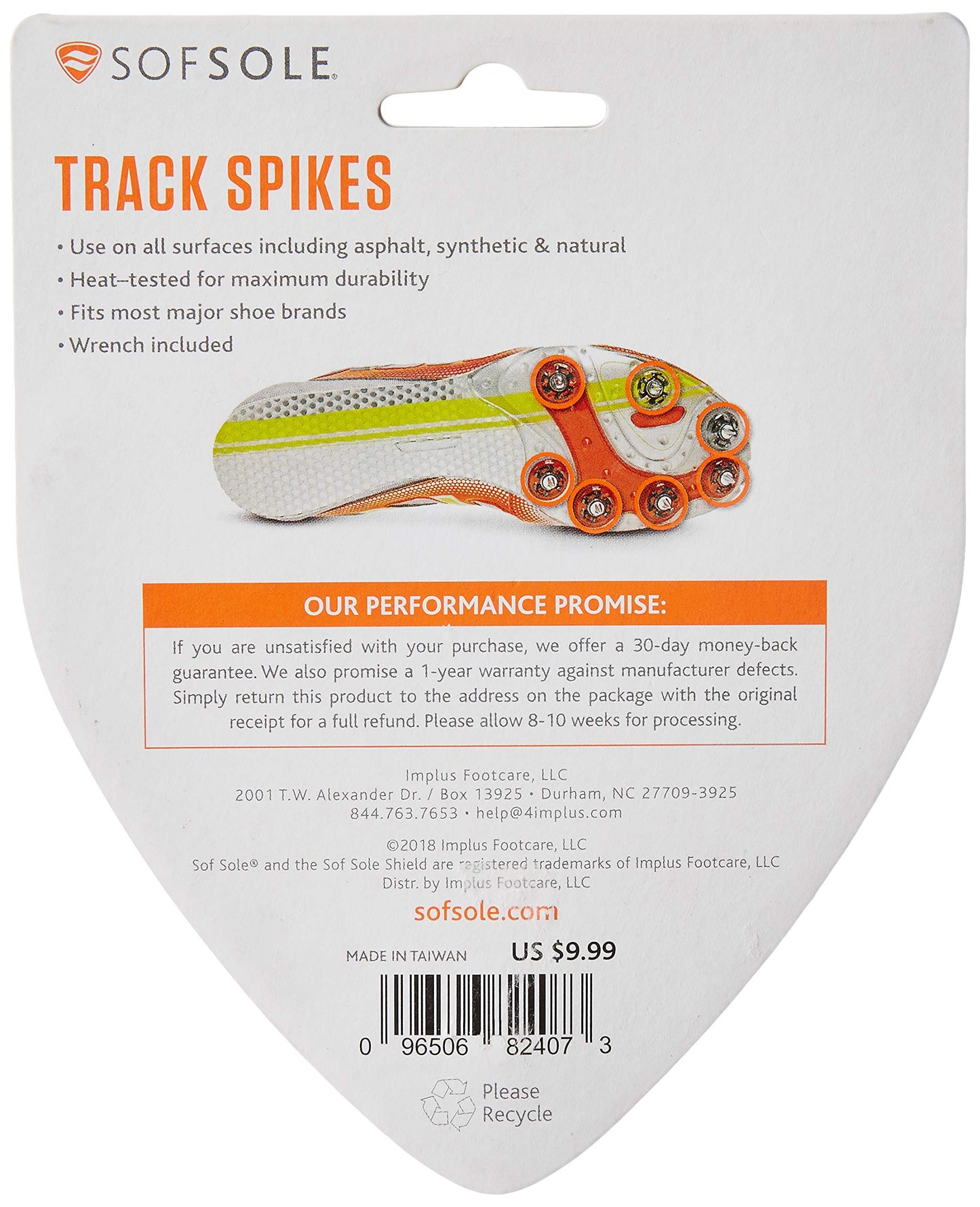 SOFSOL Track Cleats / Track Spikes (Pyramid, 3/16 Inch)