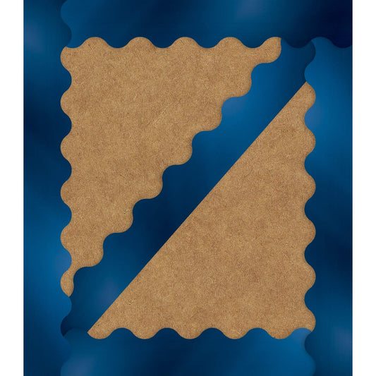 Carson Dellosa - Sparkle + Shine Royal Blue Foil Scalloped Borders, Classroom Décor, 13 Strips